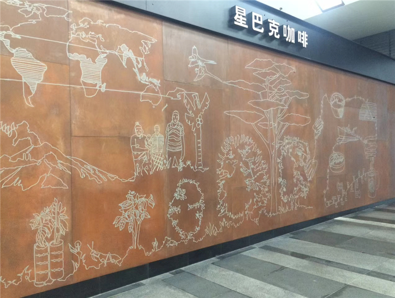 文殊镇耐候钢幕墙